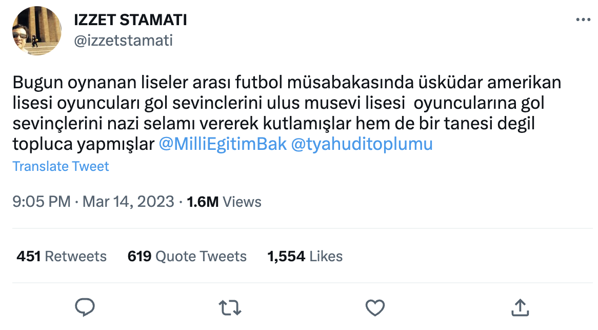 Liselerarası futbol turnuvasında ‘Nazi selamıyla’ gol sevinci
